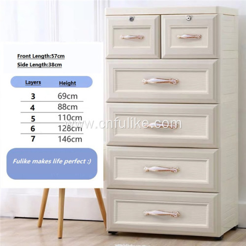 Multilayer Storage Cabinet for Baby Plastic Drawer